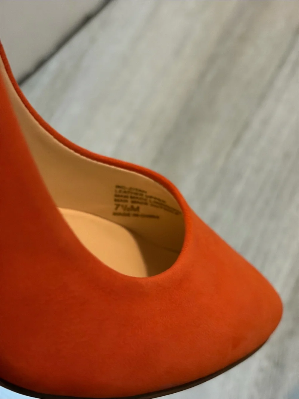 INC ZITAH Orange Pointed-Toe Mid Heel Pumps 7.5